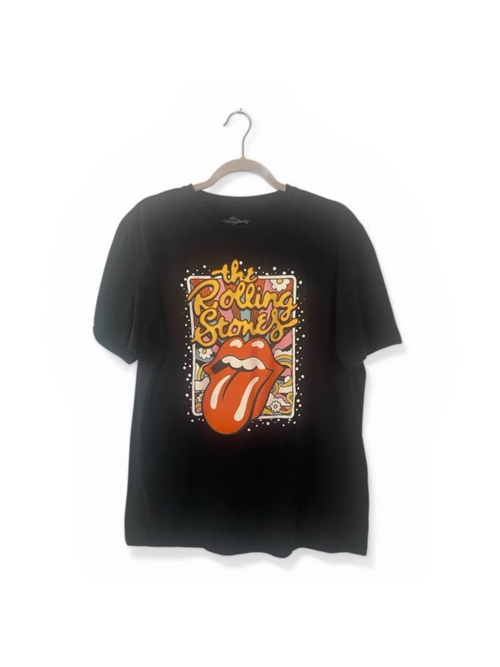 The Rolling Stones Graphic Tee - Black with Red Tongue Large (42/44)